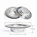 Zoevan 2 PCS Stainless Steel Kitchen Sink Strainer - Heavy Duty Advanced Basket Strainer, Large Wide Rim 4.5