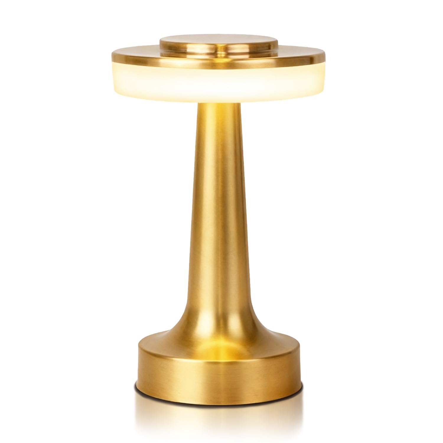 Photo 1 of ***DAMAGED - SEE NOTES/PICTURES***
JHPGEOE Cordless Metal Desk Lamp, Touch Sensor Control LED Table Lamp,3 Color Stepless Dimmable Battery Powered Lamp for Living Room, Dorm, Home Office (Gold)