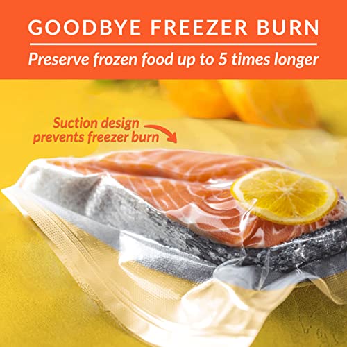 NutriLock Vacuum Sealer Bags, Set of 2 8"x50' & 11"x50' BPAFree Rolls, Vac Seal for Sous Vide