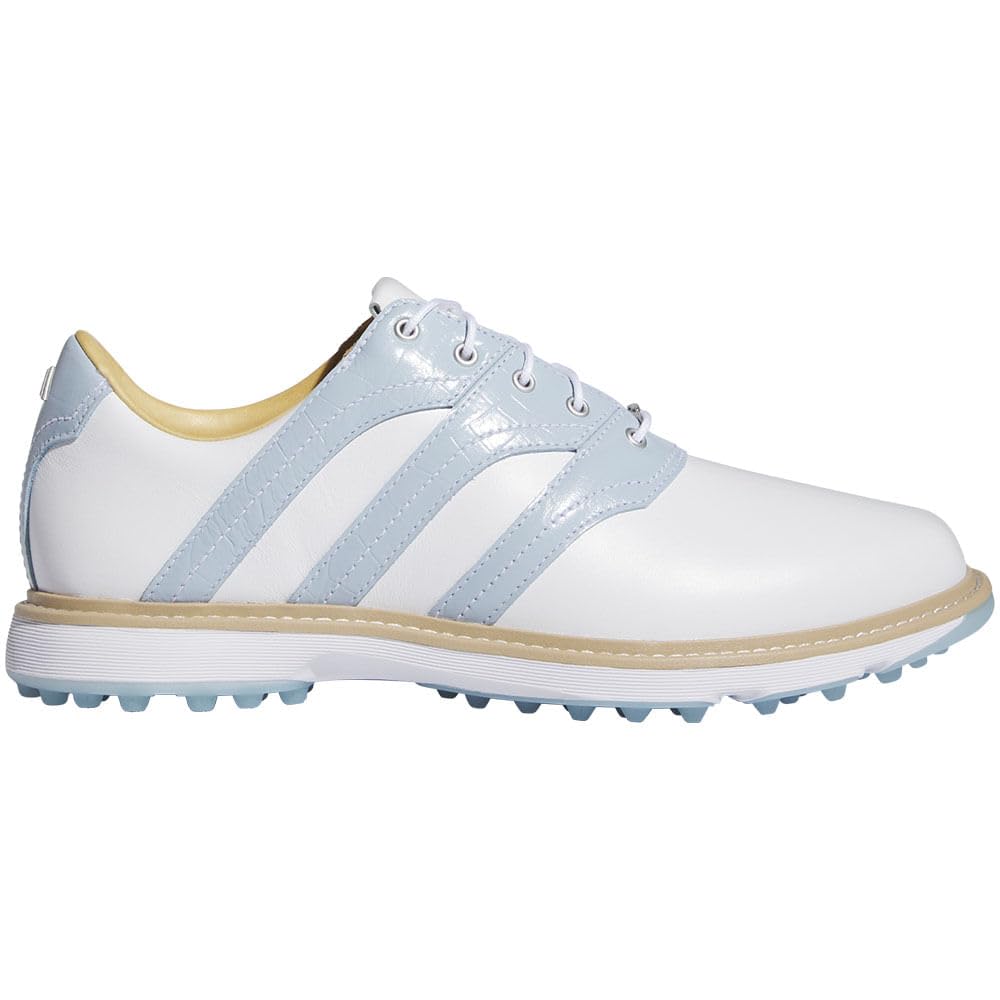 adidas Men’s MC Z-Traxion Spikeless Golf Shoes, Footwear White/Wonder Blue/Savannah, 14