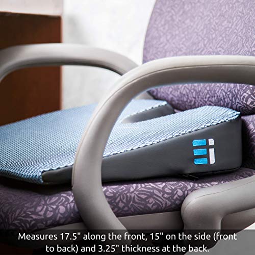 Memory Foam Car Seat Cushion: Breathable, Non Slip, Dual Layer Memory and Polyurethane Lumbar Support Pad; Orthopedic, Coccyx, Pelvic, and Sciatica Pain Relief Wedge for Cars Trucks and Office Chairs
