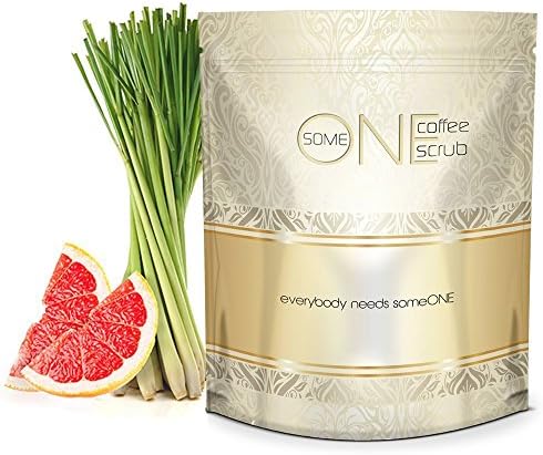 someONE Grapefruit &amp; Lemongrass Anti Cellulite Kona Coffee Body Scrub with Dead Sea Salts - 24oz - All Natural (Grapefruit &amp; Lemongrass Fragrance) Coffee Scrubs Are Great Body Scrubs for Reducing Cellulite and Stretch Marks