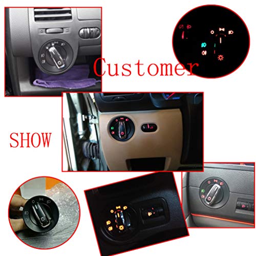 3BD 941 531 A 3BD941531A Headlight Control Switch Fog Light Lamp Knob Button Chrome for VW Golf MK4 Jetta 4 Bora 1998-2008 Passat B5 Beetle