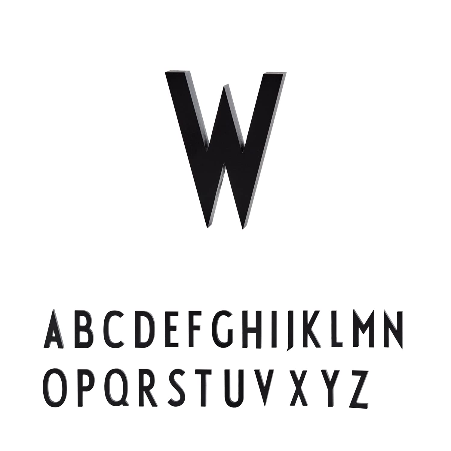 Design Letters Floating House Letters (A-Z) | Aluminium House Numbers | Modern Door Numbers Black | 50mm House Signs Designed in Denmark | Alphabet for Street, Home, Address, Front Door, Apartment