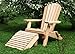Kilmer Creek Folding Natural Cedar Adirondack Chair with Ottoman Footstool, Amish Crafted