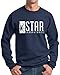 New York Fashion Police Star Laboratories Sweatshirt Distressed Navy M