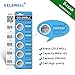 【5-Year Warranty】 CELEWELL 100 Pack CR2032 Battery 2032 ECR2032 230mAh 3 Volt Lithium Battery Coin Button Cell