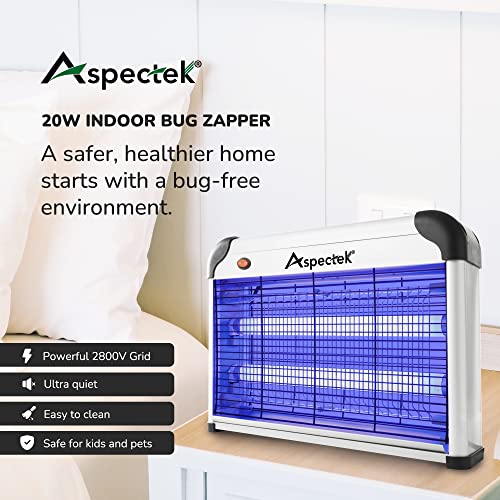 ASPECTEK Powerful 20W Electronic Insect Indoor Zapper, Bug Zapper, Fly