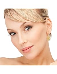 Aloha Earrings Lovely Victorian Filigree Clip On Earrings for Women & Clip-ons, Lightweight Teardrop Leaf Dangle