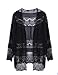 Women's Floral Crochet Lace Kimono Cardigan Fringe Beach Cover up Blouses Top