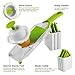 Mandoline Slicer,Asscom Vegetable Slicer,Vegetable Cutter,Cheese Slicer,Vegetable Julienne Slicer with Grade Stainless Steel Blades,1 Kitchen V Slicer+1 Vegetable Brush+1 clean brush, 4-Blade Slicer