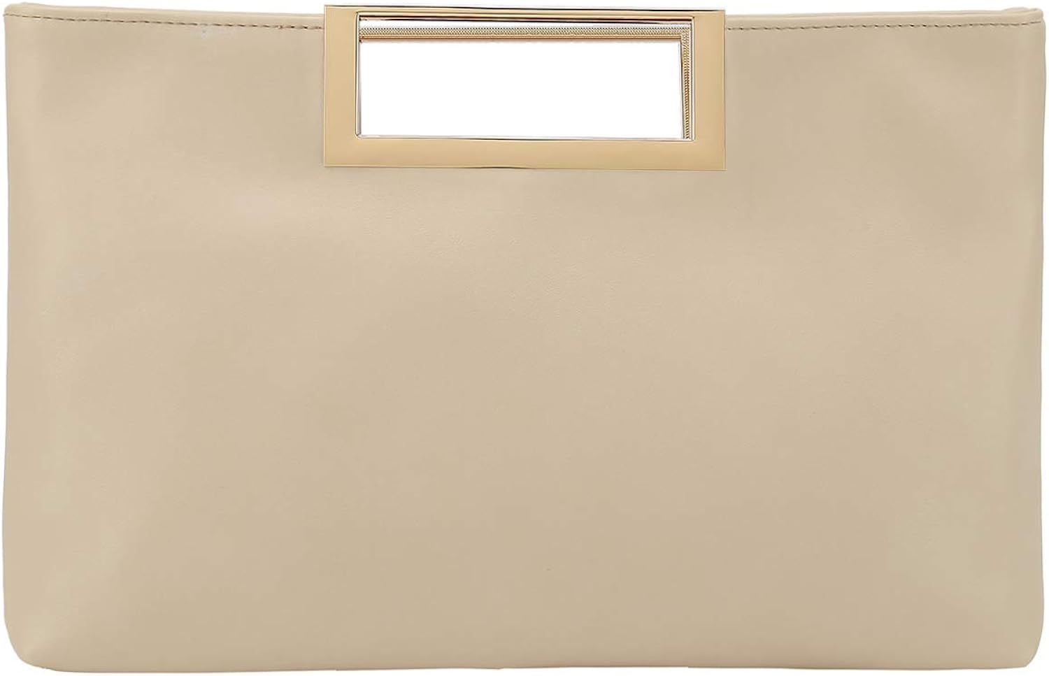 beige clutch purse