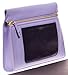 Isaac Mizrahi Womens Fashion Designer Handbags Janna Leather Clutch Evening Crossbody Bag Lilac Purple