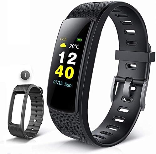 Antimi Fitness Tracker,Color OLED Display Waterproof Sports Smart Watch Wristband with Heart Rate Monitor, Activity Tracker Pedometer for iOS & Android