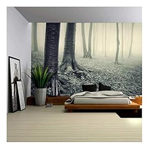 Wall26 - Vintage Like Mural of a Mysterious Forest - Wall Mural, Removable Sticker, Home Decor - 66x96 inches
