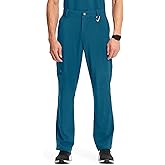 Cherokee Infinity Men Scrub Pants, 6 Pockets, Tapered Leg with Zip Fly Front and Inside Functional Drawstring Cargo - CK200A