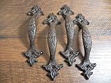 Lot/Set of 4 Amazing Fancy Cast Iron Victorian Styled 7