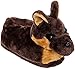 Silver Lilly German Shepherd Slippers - Plush Dog Slippers w/Platform (Brown/Tan/Black, Large)