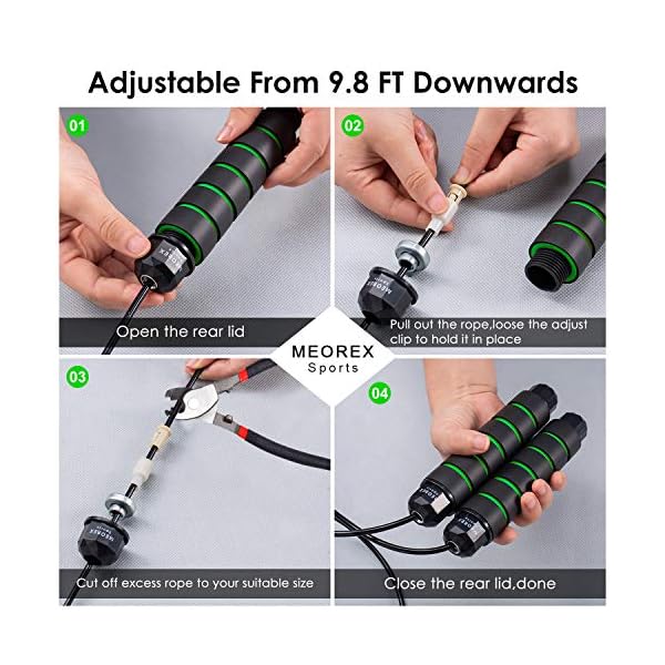 Weighted-Skipping-Rope-Adult-Fitness-Speed-Jump-Rope-for-Gym-Home-Exercise-Men-Women-Kids-Tangle-Free-with-Foam-Handles-for-Workouts-Ideal-for-Calorie-Fat-Burning-Endurance-Training Skipping Rope Adult Fitness Jump Ropes for Fitness with Soft Foam Handles Women Men & Kids - Adjustable Speed Jumping…