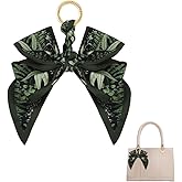 Ancnoz Silky Satin Bow Key Chain for Women Handbags Purse Bowknot Keychain for Ladies Bag Pendant