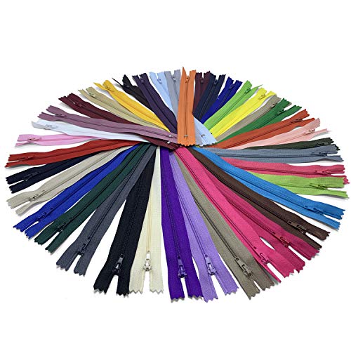 Yzsfirm 120 Pcs 8 Inch Sewing Zipper, Nylon Coil Closed Zippers for Tailor Sewing Crafts (20 Color)