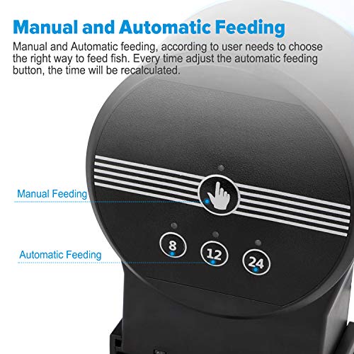 Torlam Auto Fish Feeder, Moisture-Proof Electric Automatic Fish Feeder,Aquarium Tank Timer Feeder Vacation &Weekend 2 Fish Food Dispenser