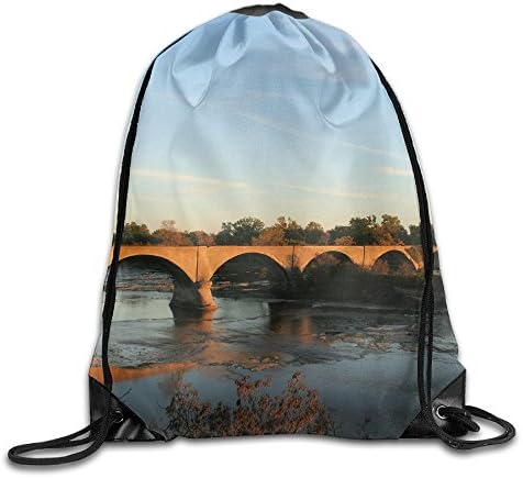 Teen Young Girls & Boys Ohio Large Water Resistant Casual School Teamsport Formation Handbag Gymbag Gym Drawstring Bags Sackpack Use