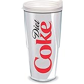 Tervis Plastic 1069599 Coca-Cola - Diet Coke Tumbler with Wrap and Frosted Lid 24oz, Clear