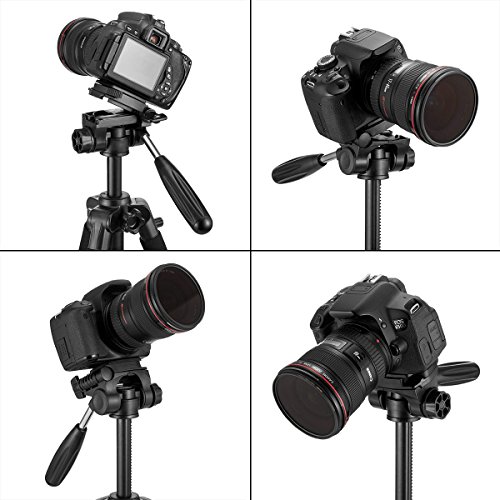 MACTREM Mactrem.03 PT55 Travel Camera Tripod Lightweight Aluminum for DSLR SLR Canon Nikon Sony Olympus DV with Carry Bag -11 Lbs(5Kg) Load (Blue) - Thumbnail 5