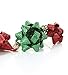 VK Accessories Christmas Earring Bow Shape Xmas Santa Gift Bow Drop Dangle Earrings for Women (Red Glitter)