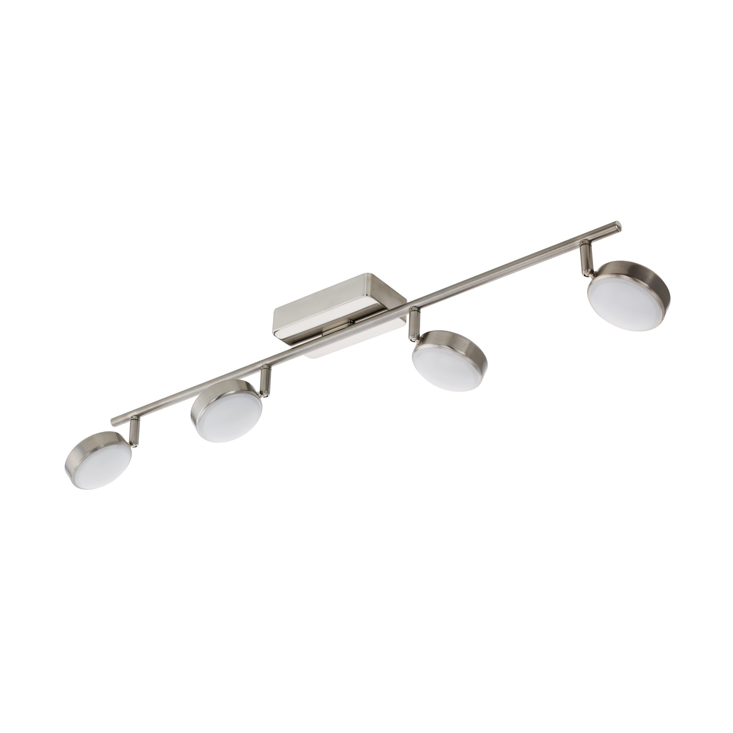 Eglo Connect LED Ceiling Spotlight Corropoli-C, smart Home 4-Light spot, Ceiling lamp Made of Steel and Plastic, Colour: matt Nickel, White, dimmable, Adjustable White Tones and Colours