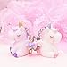 2 Pcs Different Styles Unicorn Keychain Rainbow Key Ring for Party Supplies, Squeaky Toys Game Prizes and Unicorn Themed Party