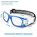 PONOSOON Sports Goggles Glasses for Basketball Football Volleyball Hockey 1809(Transparent Blue)