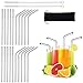 20 Pack Reusable Stainless Straws, 6-inch Short Drinking Straw Stainless Steel, Portable Straw for Cocktails Travel Kid, Metal Cocktails Straw With Cleaning Brush and Carry Bag
