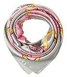 corciova Ladies Pretty Satin Neckerchief Square Scarf headband 35 x 35 inches Chains Belts Gray