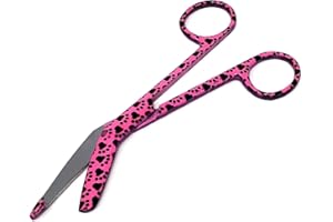 A2Z SCILAB Lister Bandage Scissors 5.5", Made of Premium quality Stainless Steel Ideal Gift for Nurses, Medical Students, Paramedics, Doctors, Home Stainless Steel (A2ZSCILAB BRAND) (Pink Paws)