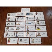 23 laminated Preschool Daily Routines Flashcards.