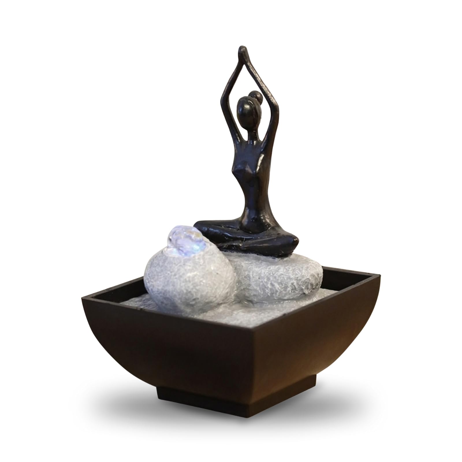 Zen'Light YOGA1 Fountain Polyresin 12 x 12 x 17 cm Black