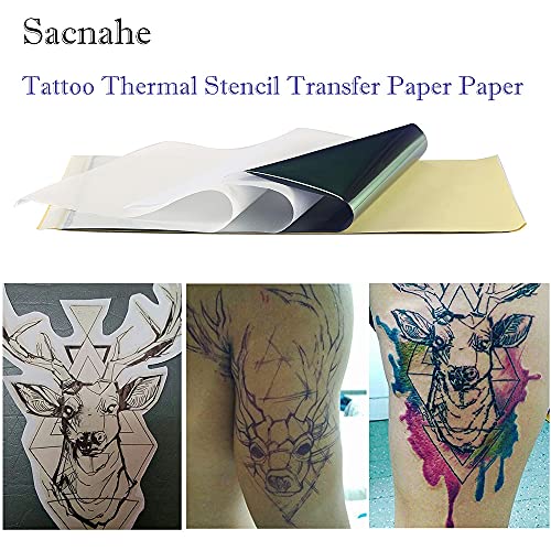 Sacnahe Tattoo Stencil Transfer Paper 30 Sheets 4 Layers A4 Tattoo