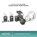 Movo WMIC80 UHF Wireless Lavalier Microphone System with 2 Bodypack Transmitters, Portable Receiver, 2 Lav Mics, and Shoe Mount for DSLR Cameras (330' Range)