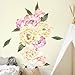 HAOKHOME W-10705 Peony Flowers Wall Decal Flower Wall Sticker Floral for Girls Bedroom Living Room Nursery Decor