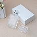 Enslz 30ML Portable Transparent Glass Perfume Empty Bottle Refillable Atomizer For Travel (Transparent)
