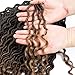 Faux Locs Crochet Hair Deep Wave Braiding Hair With Curly Ends Crochet Goddess Locs Synthetic Braids Hair Extensions (18 Inch (Pack of 3), T27#)