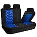 FH GROUP FH-FB071115-SEAT Travel Master Seat Covers Airbag Ready & Rear Split Blue/Black