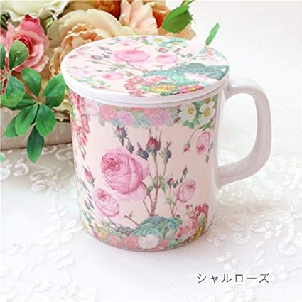 Amazon Co Jp マグカップ おしゃれ 蓋付 コップ メラミンカップ 薔薇 食器 母の日ギフト ホーム キッチン