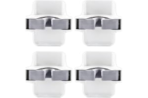 NEEMAY Broom Holder Wall Mount - Mop Gripper, Hooks, and Clips - Self Adhesive No Drilling Hanger for Home, Bathroom, Garage 