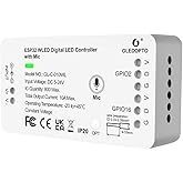 GLEDOPTO ESP32 WLED LED Controller with Mic Microphone DIY Lighting Music Dynamic Modes for WS2811 WS2812 SK6812 TM1814 WS2813 WS2815 Addressable FCOB LED Strip Lights