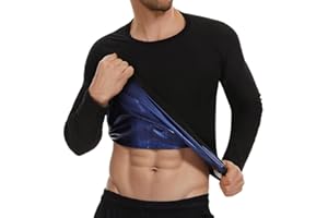 SHAPERIN Sauna Shirt for Men Weight Loss Sauna Jacket Tops Heat Trapping Sauna Suit Sweat Vest Body Shaper Gym Workout