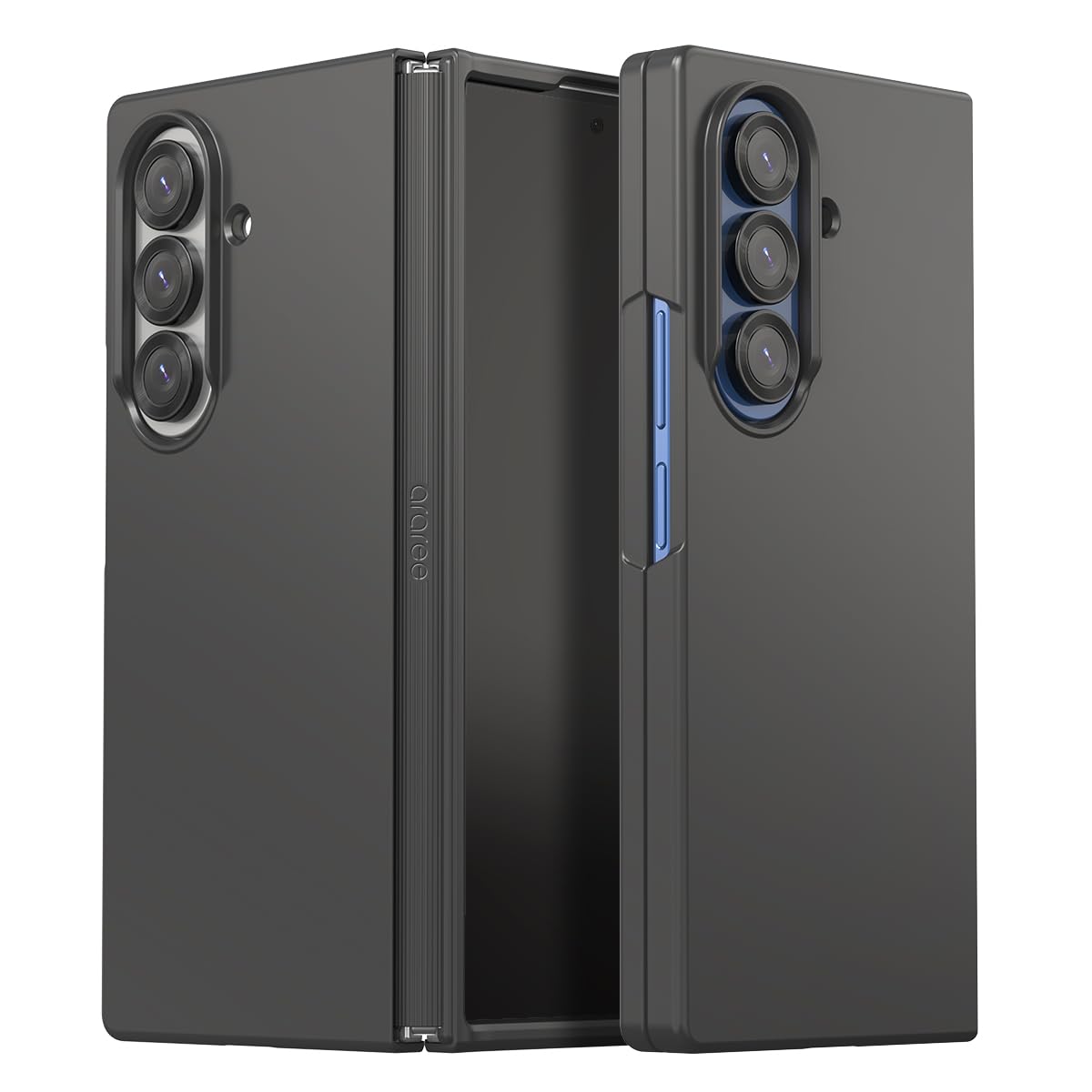 Photo 1 of araree Aero Flex Galaxy Z Fold Series Case with Hinge Protection, Protective Slim Cover Protective Body (PC) with Hinge Protector (TPU), Compatible with Galaxy Z Fold 5G - (Black, Galaxy Z Fold 7)