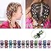 TecUnite 60 Pieces Baby Girls Hair Claw Clips Crystal Rhinestone Mini Hair Clips Mix Colored Flower Hair Bangs Pin Kids Women Hair Accessories